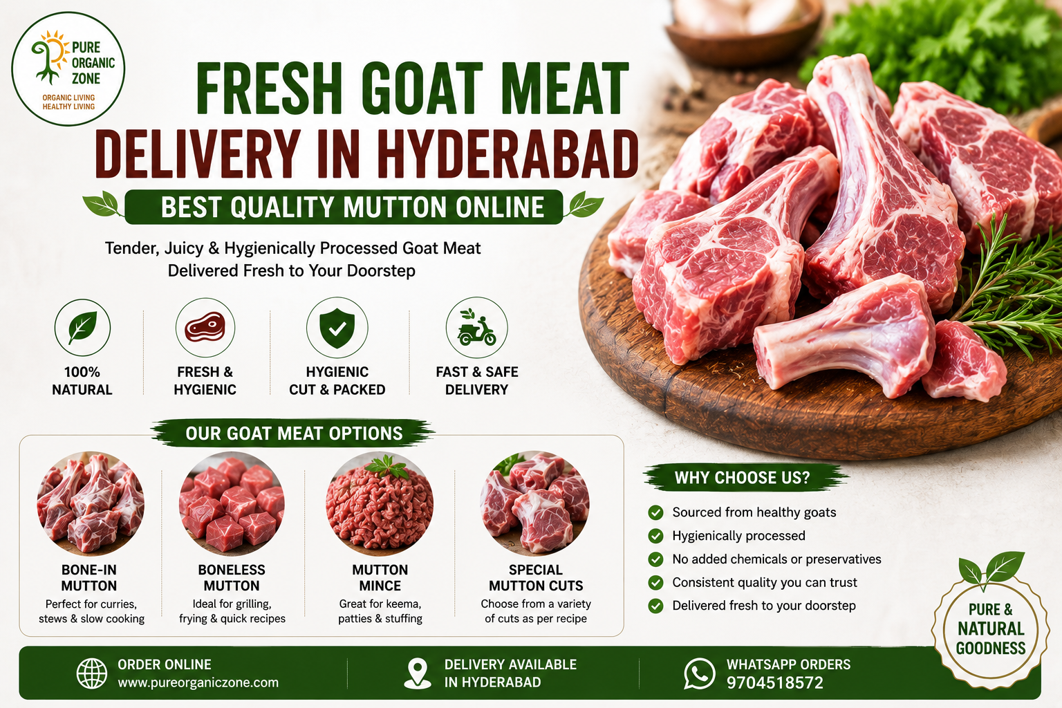 Fresh Goat Meat Delivery in Hyderabad Online